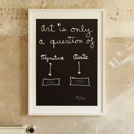 art is only a question of signature and date