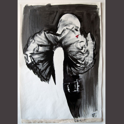 Naja Conrad-Hansen, Look 11, Saint Laurant collection Autuum/Winter 2016 Hedi Slimane