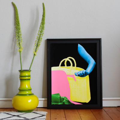 John Baldessari, Hands and / or Feet: Two Bags and Envelope Holder (with Envelopes)