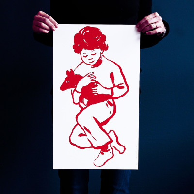 Françoise Pétrovitch, Rougir (enfant avec animal)