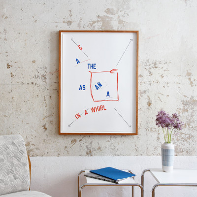 Lawrence Weiner, A & The as an A in a Whirl